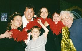 Sean Gallagher, and his wife Tania (center), celebrate with collaborators 